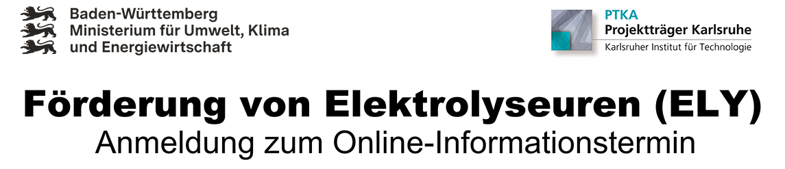 Informationstermin zur Förderung von Elektrolyseuren